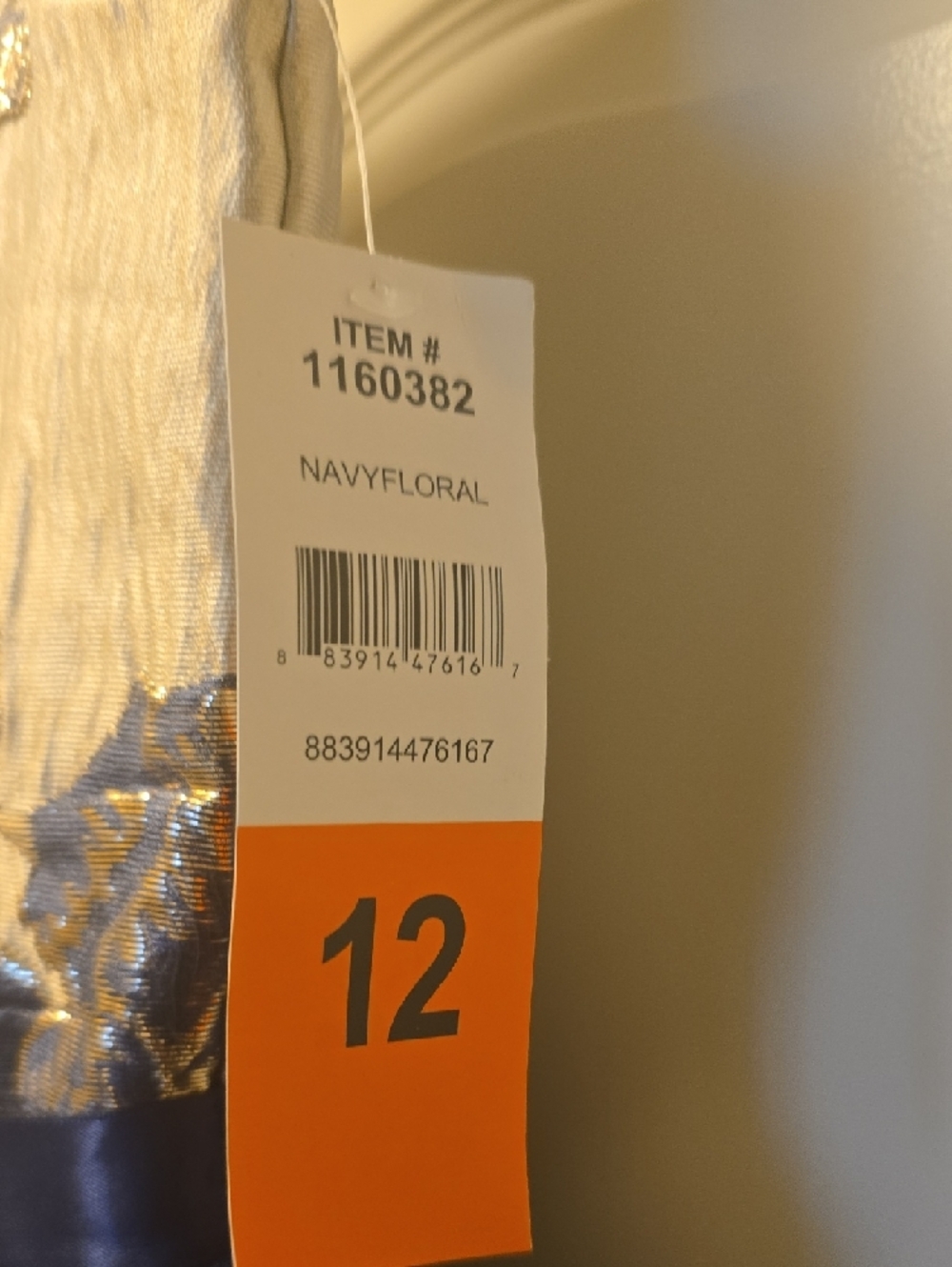 Zunie Navy and Gold Floral Tulle Party Dress - Picture 2 of 3